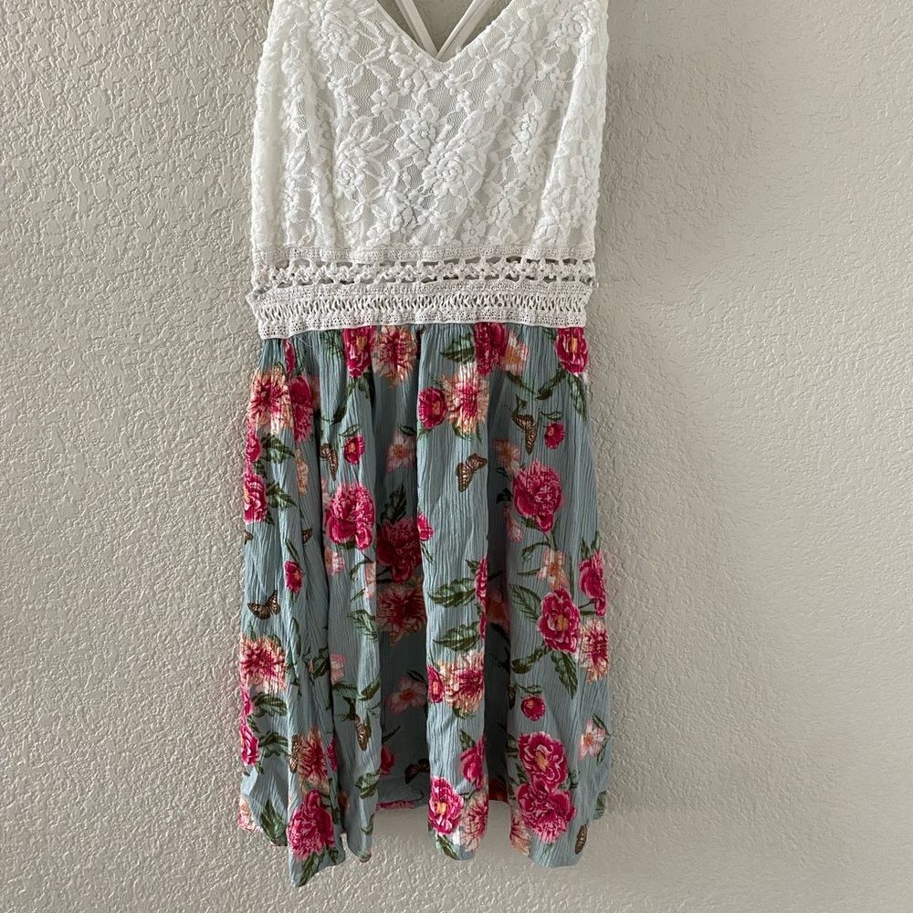Short floral dress!